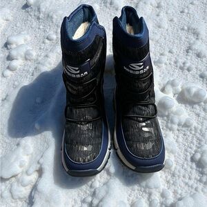 HOBIBEAR Kids Blue and Black Winter Boots NEW